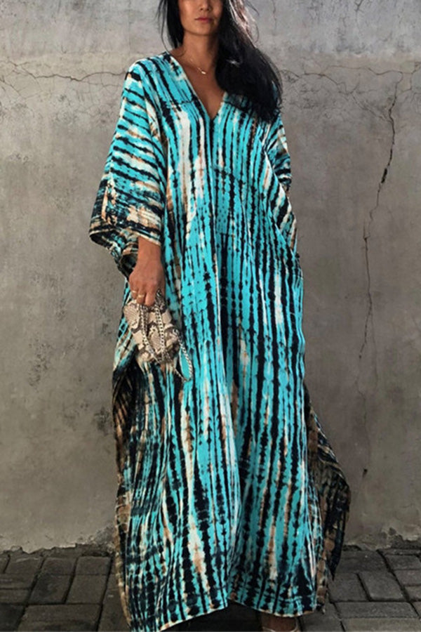GR Freely – Lockeres Überwurfkleid im Batik-Boho-Stil