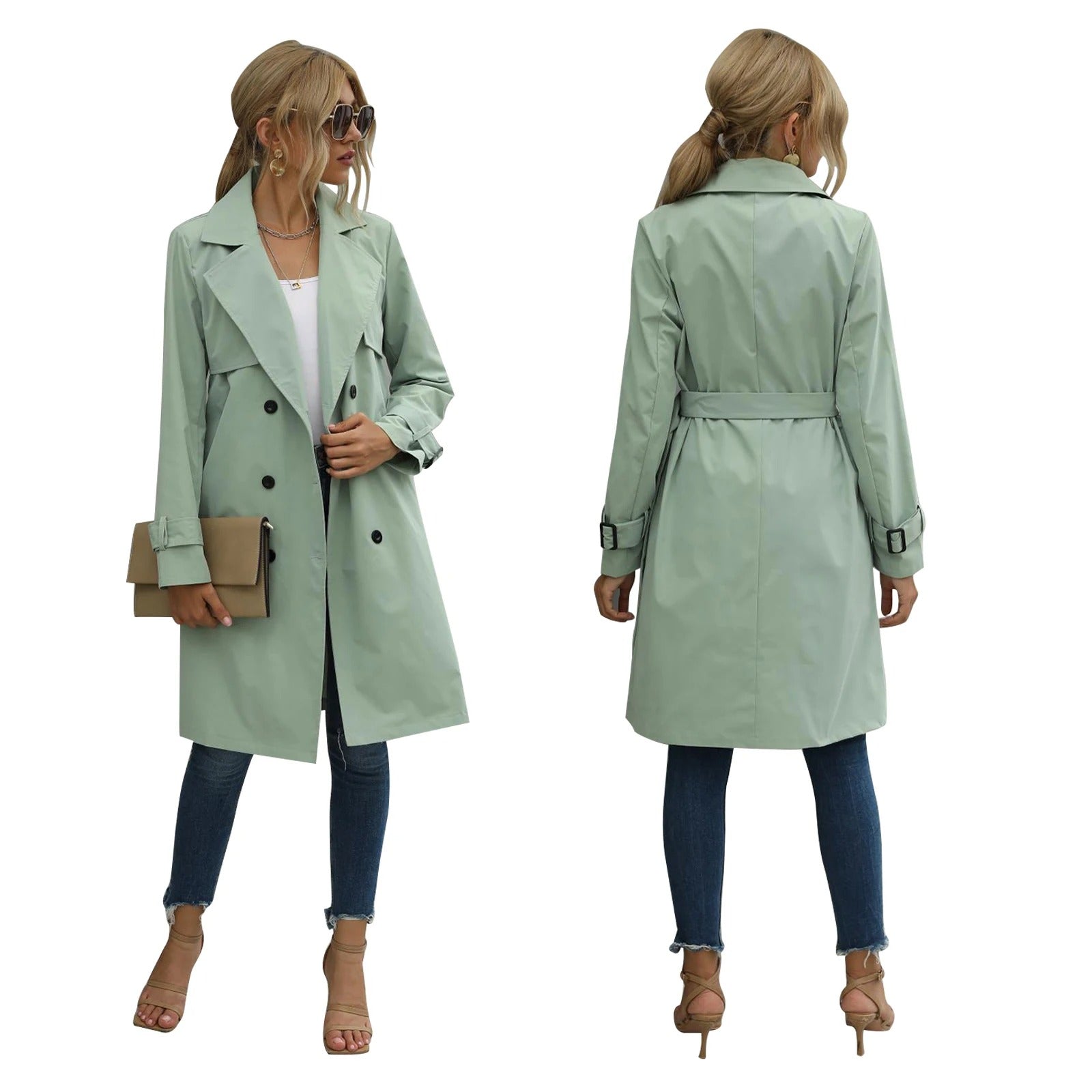 GR and Winter Trench Coat Jacket Women