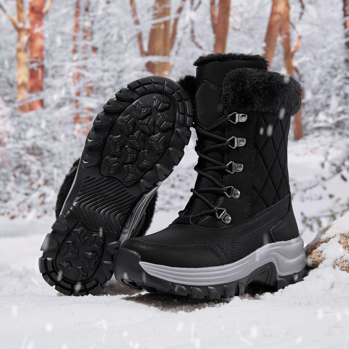 GR | Casual winter fleece-lined boots for women