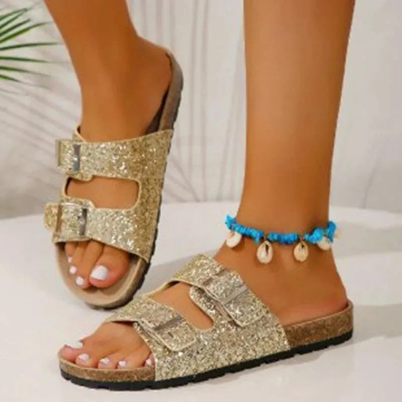 GR | Slippers with double buckle 