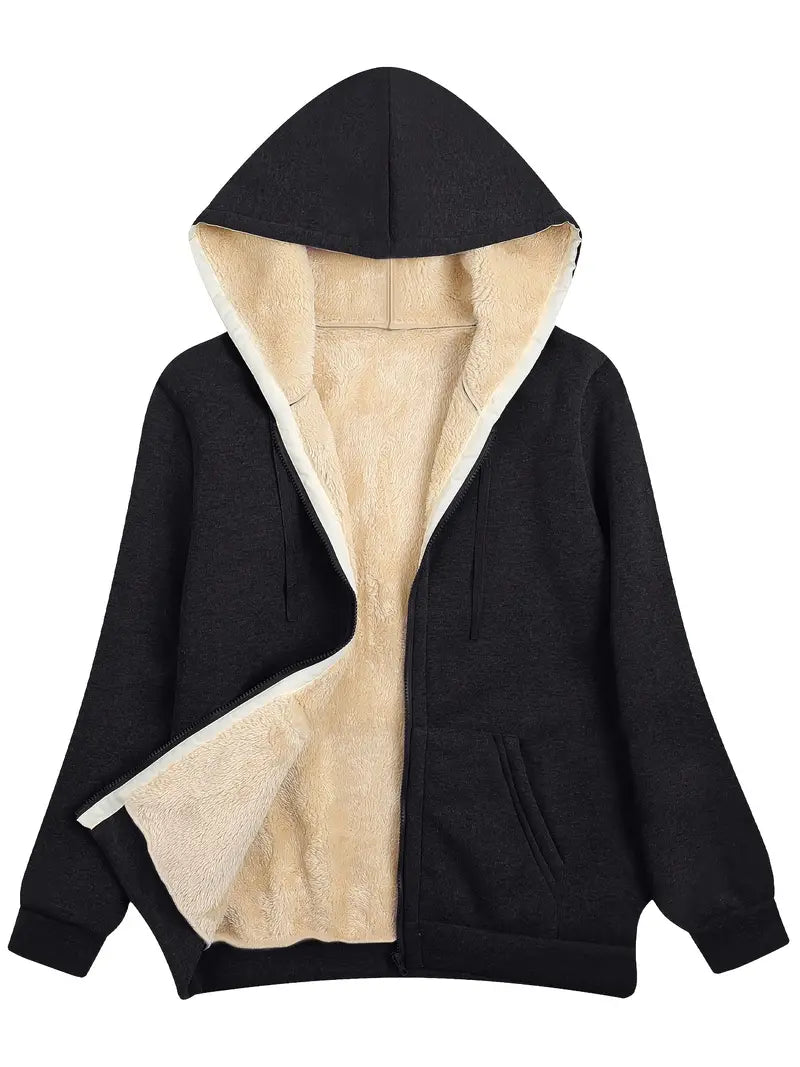 GR | Warme und weiche Kapuzenjacke für Damen | Perfekt für den Winter