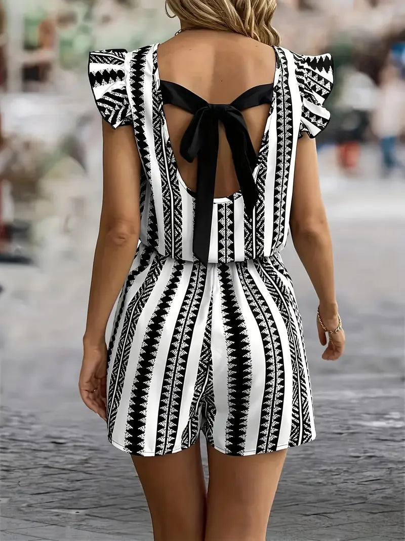 GR | Trendy romper with flutter sleeves