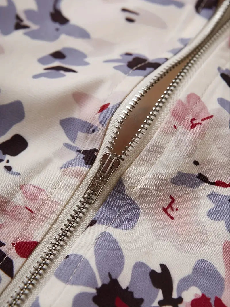 GR | Bomber jacket with floral pattern