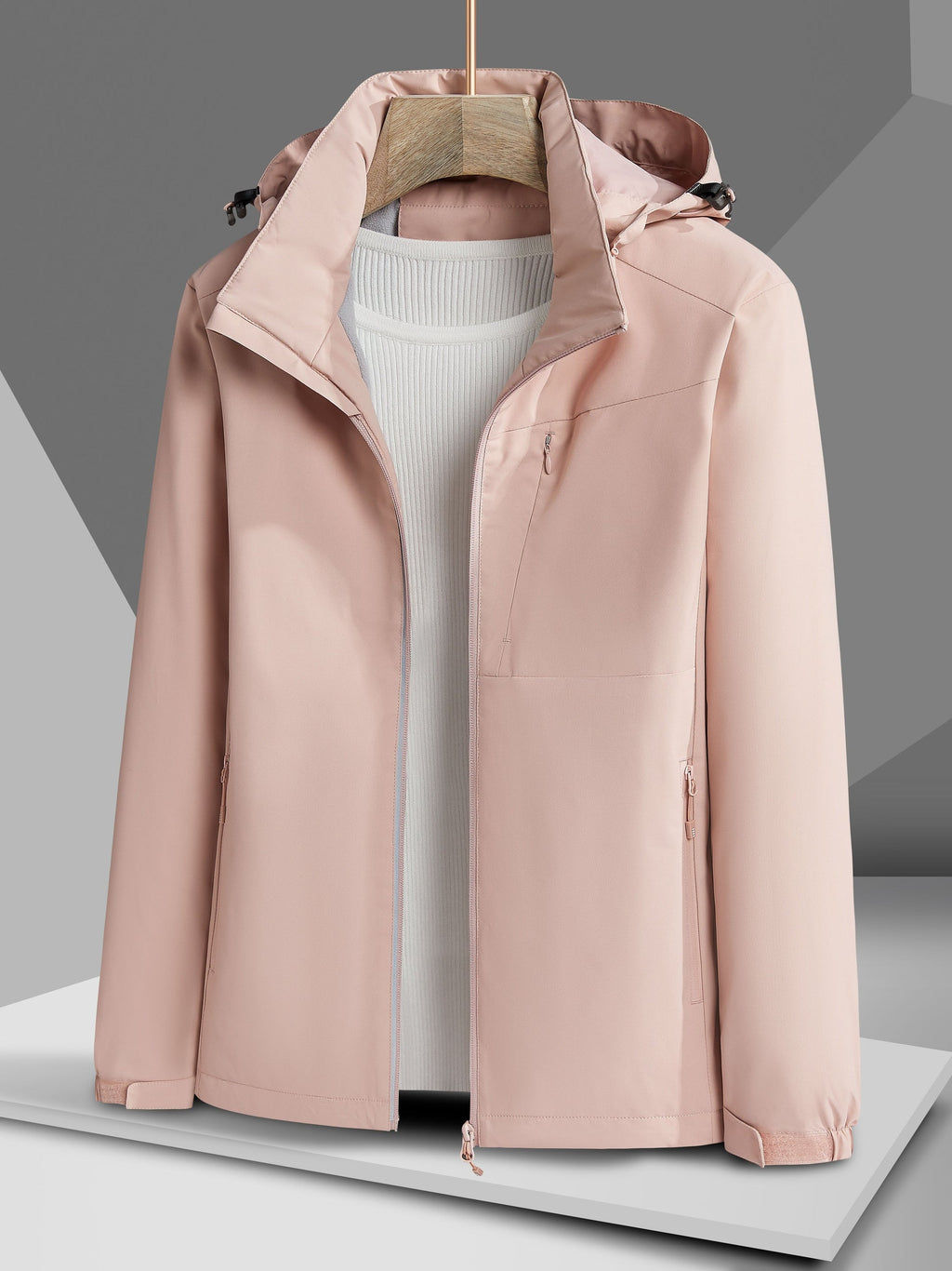 GR Waterproof Fleece Winter Jacket with Hood for Women | Perfect for Outdoor Activities