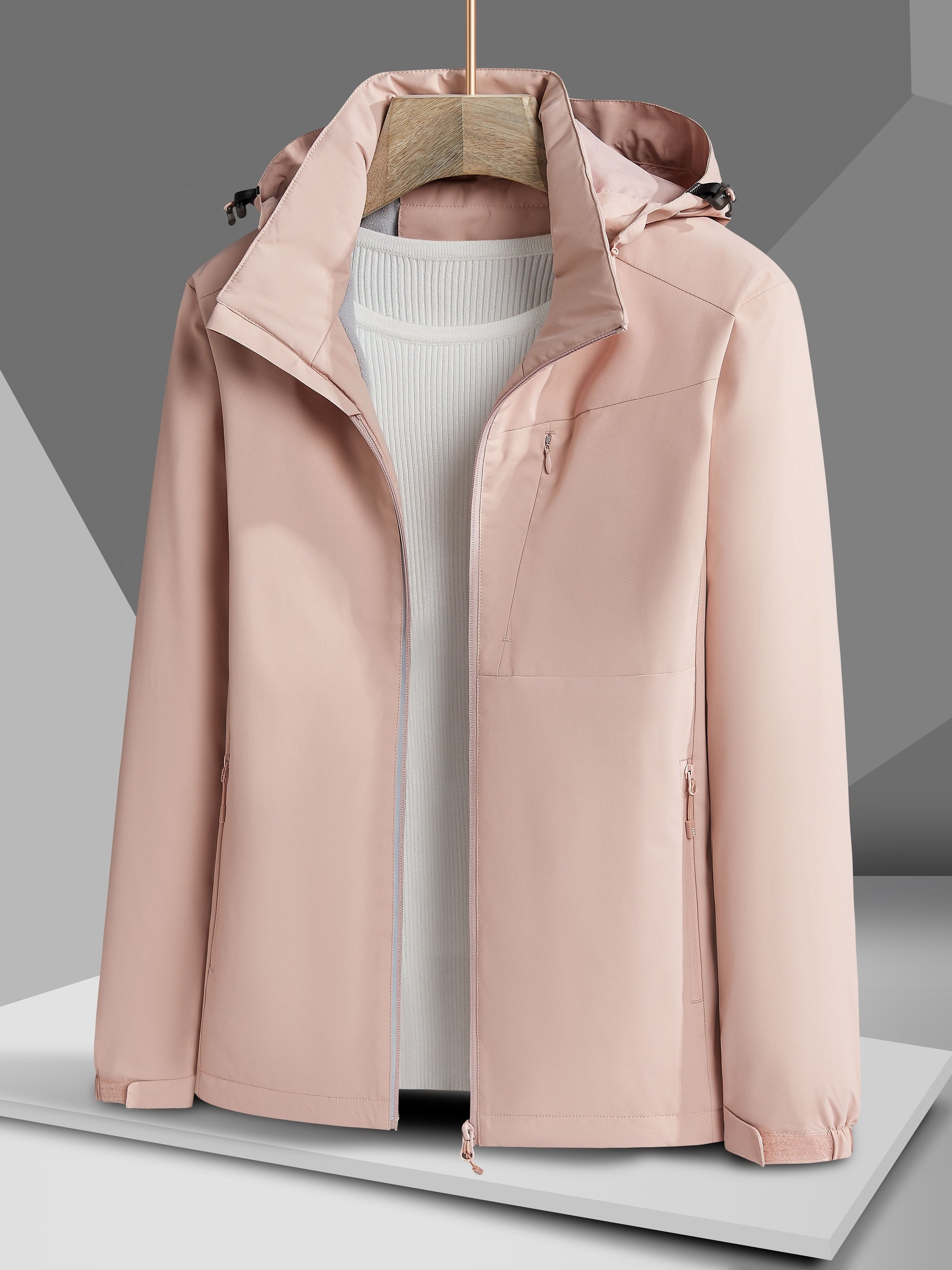 GR Waterproof Fleece Winter Jacket with Hood for Women | Perfect for Outdoor Activities