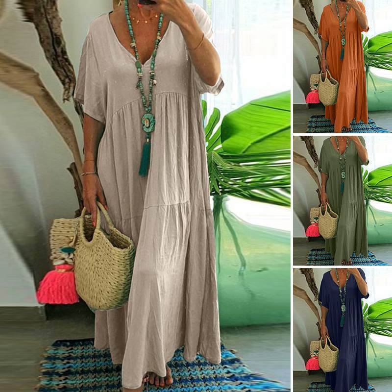 GR | Irregular Multicolored Plus Size Dress