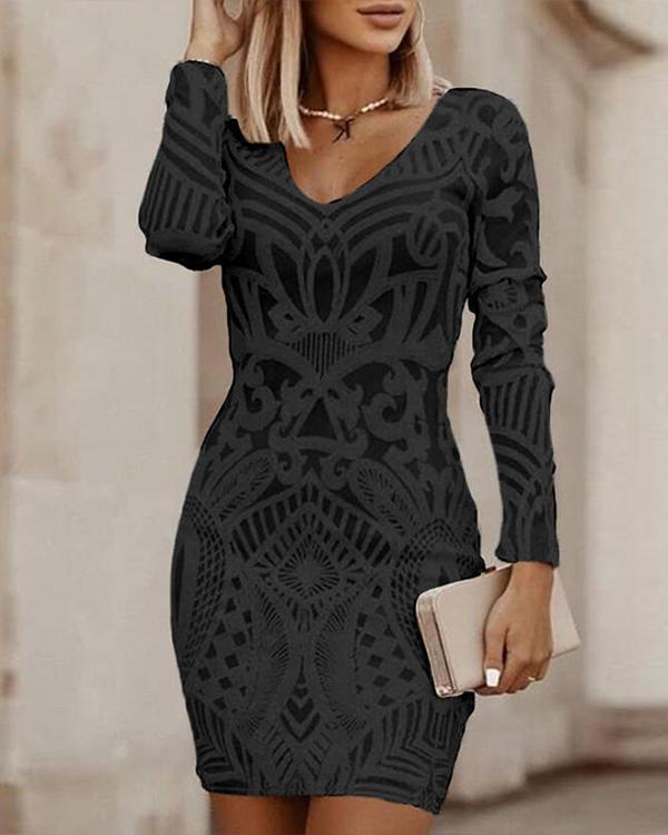 GR | Bodycon dress with V-neck