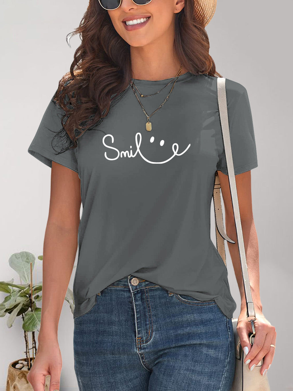 GR | Smile Rundhals Kurzarm T-Shirt