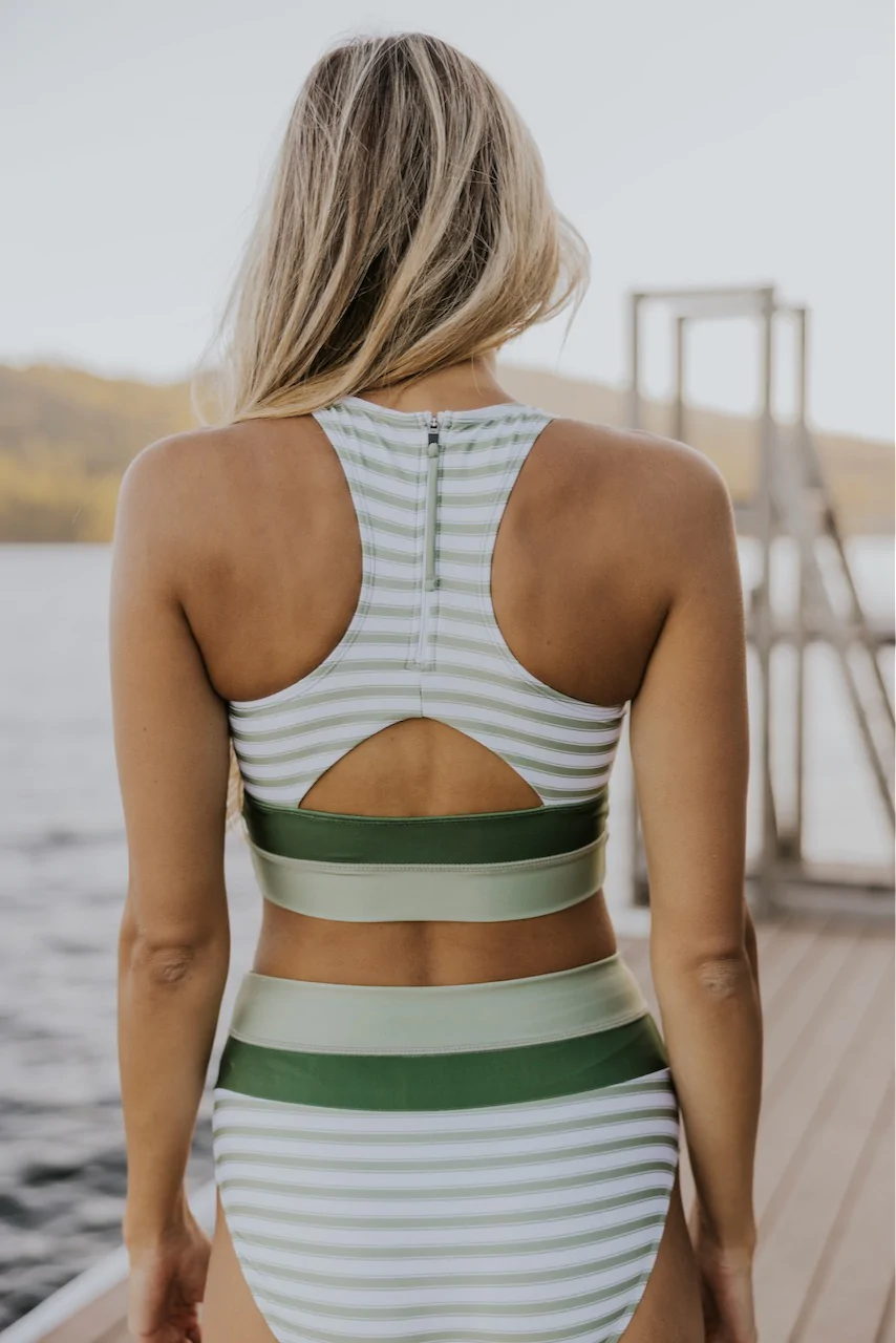 GR | Brook Side color block bikini set