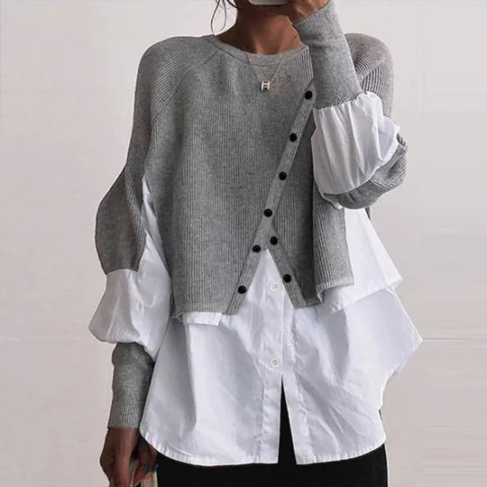 GR - Eleganter Pullover mit Hemd