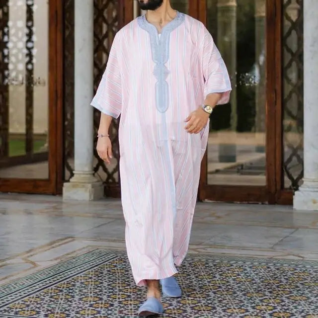GR | Loose fleece with V-neck Djellaba