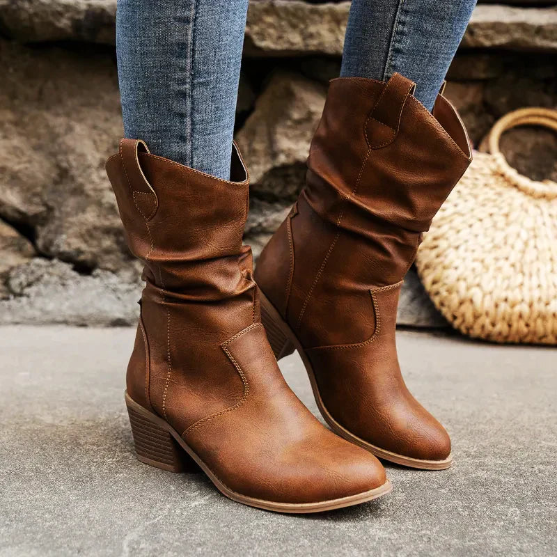 GR | Non-slip pointed toe western boots