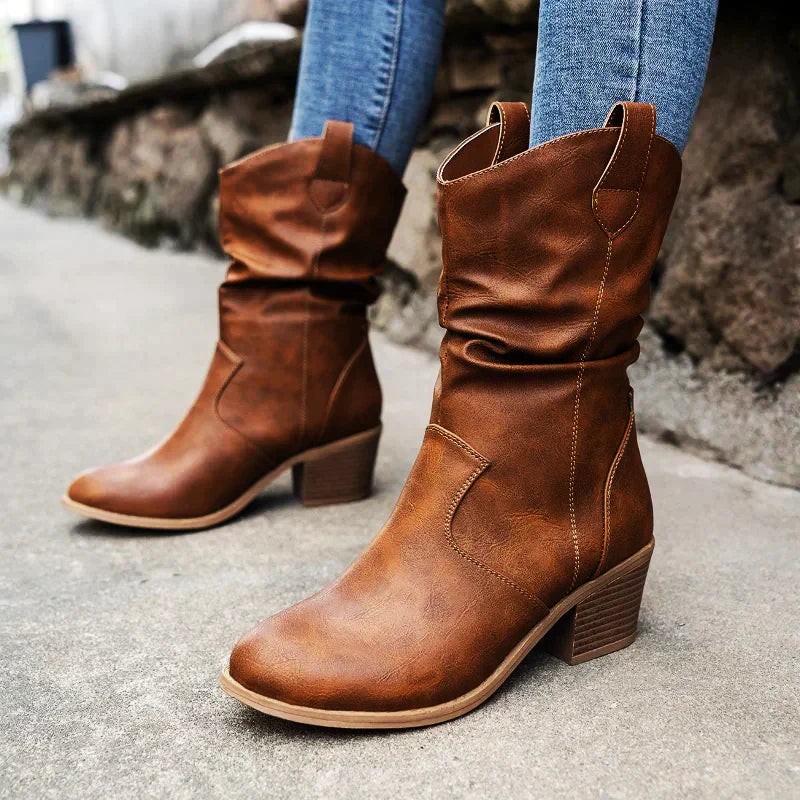 GR | Non-slip pointed toe western boots