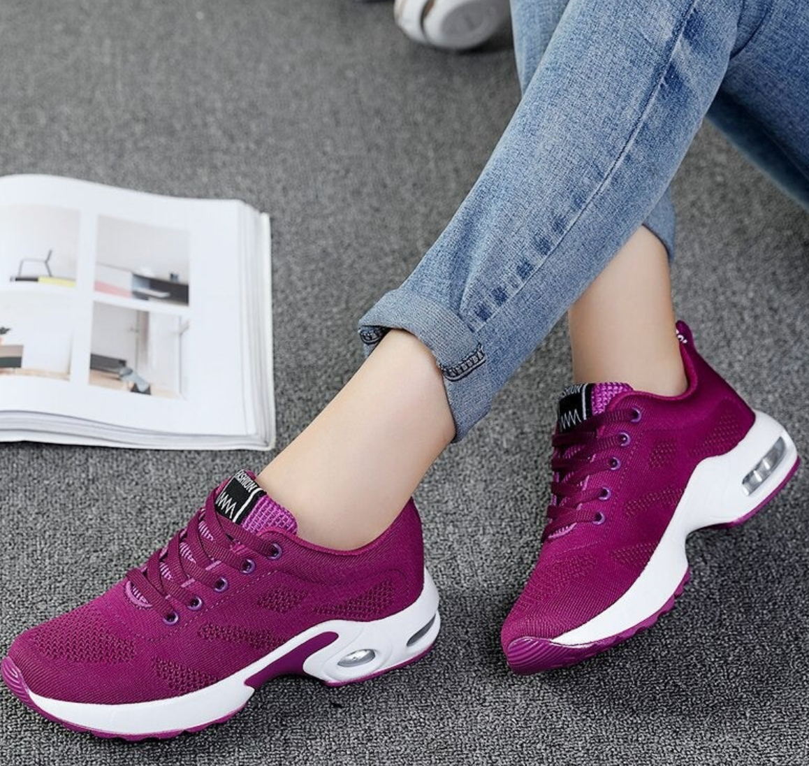 GR - Orthopedic Lightweight, Breathable Sports Sneakers for Women | Sporty Casual Running Shoe with Air Cushion Sole