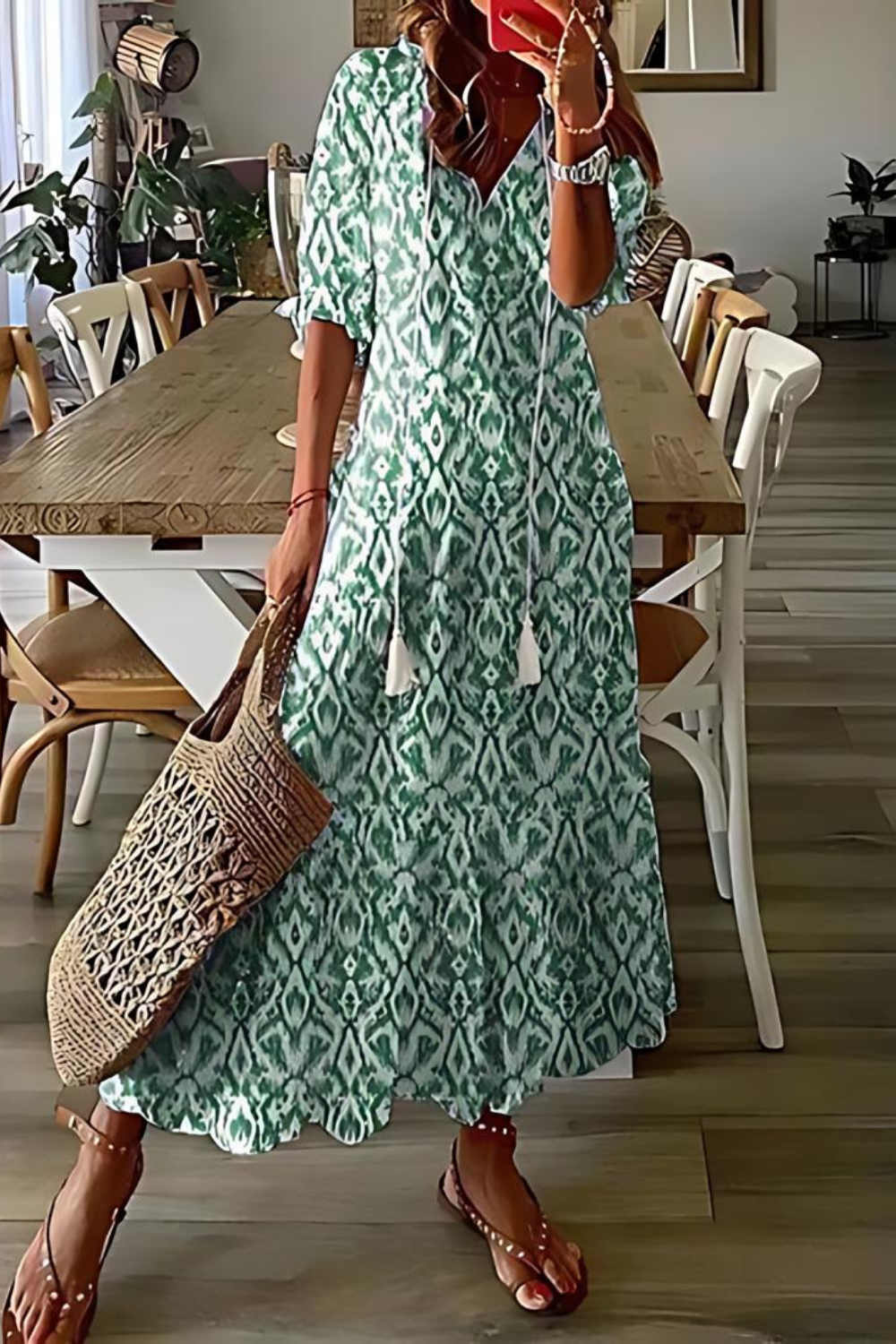 GR | Lange, Elegante Blumen Kleid