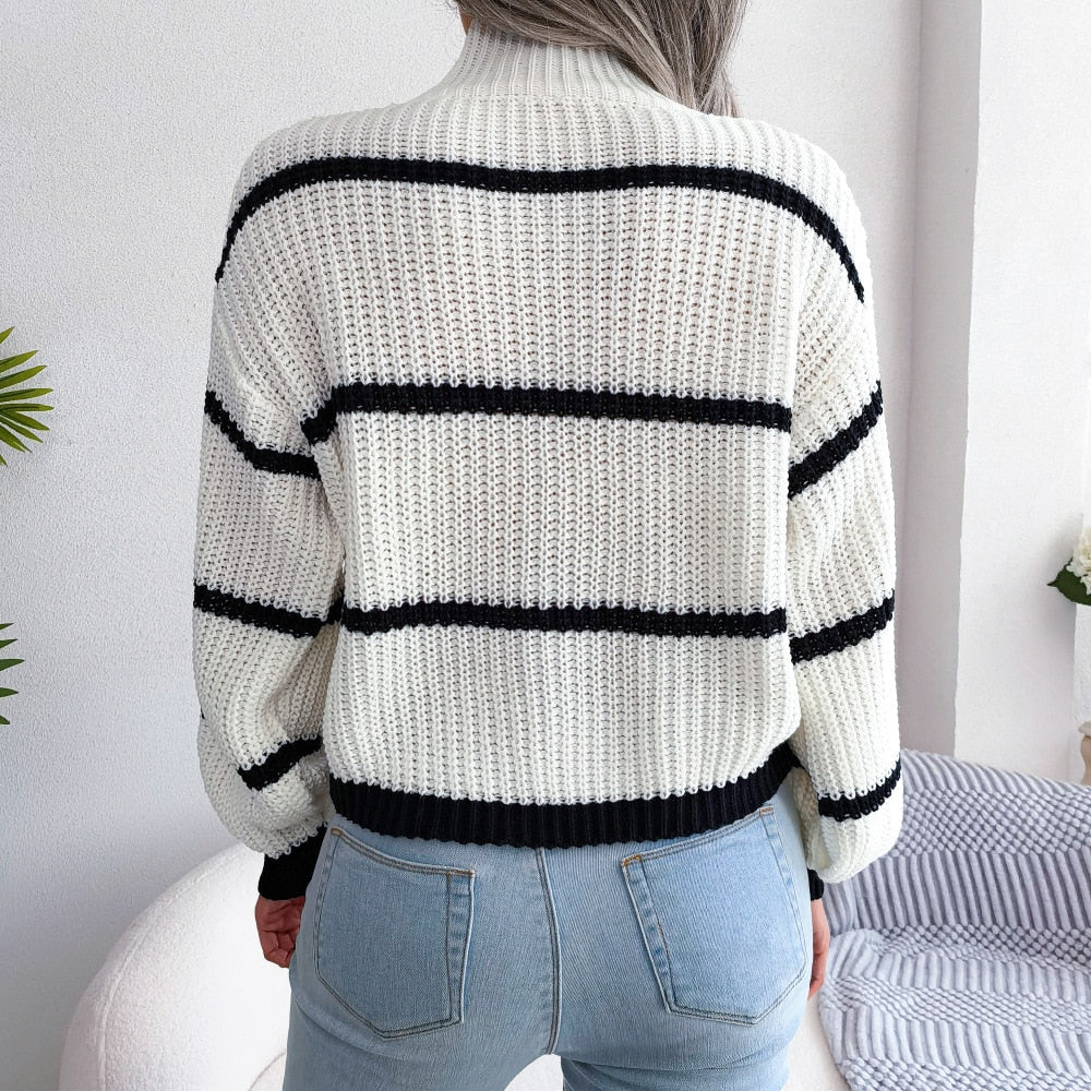 GR | Lässiger Gestreifter Pullover