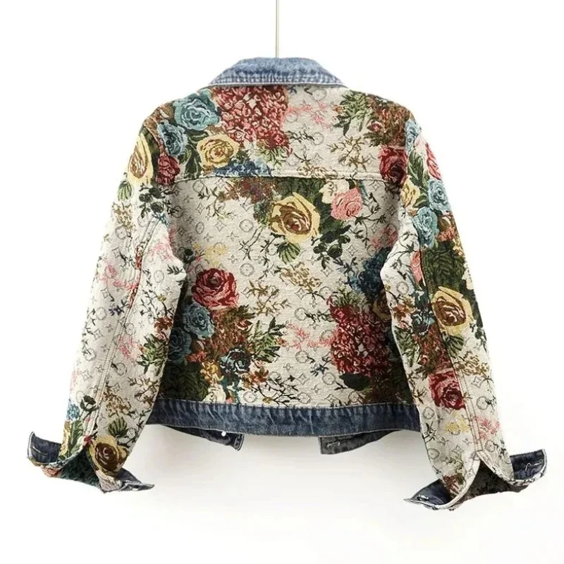 GR | Jeansjacke mit Blumen