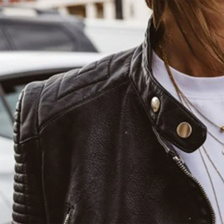 GR | Elegant Leather Jacket for Women