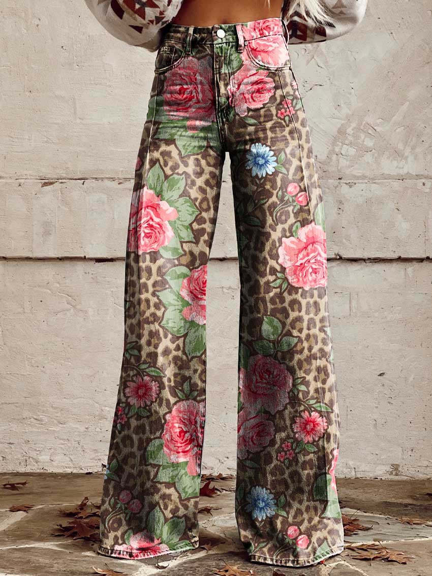 GR  | Stylische Jeans mit Blumenmuster