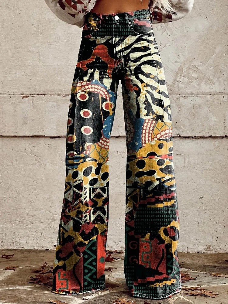 GR  | Stylische Jeans mit Blumenmuster