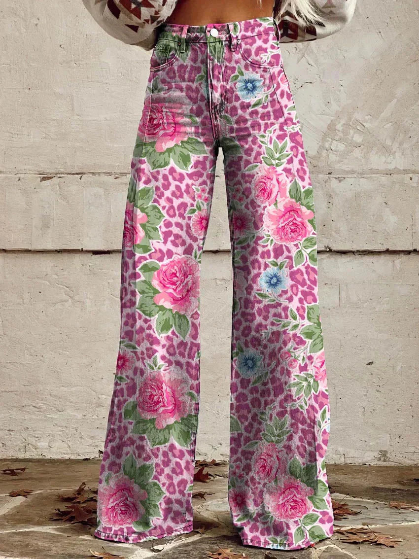 GR  | Stylische Jeans mit Blumenmuster