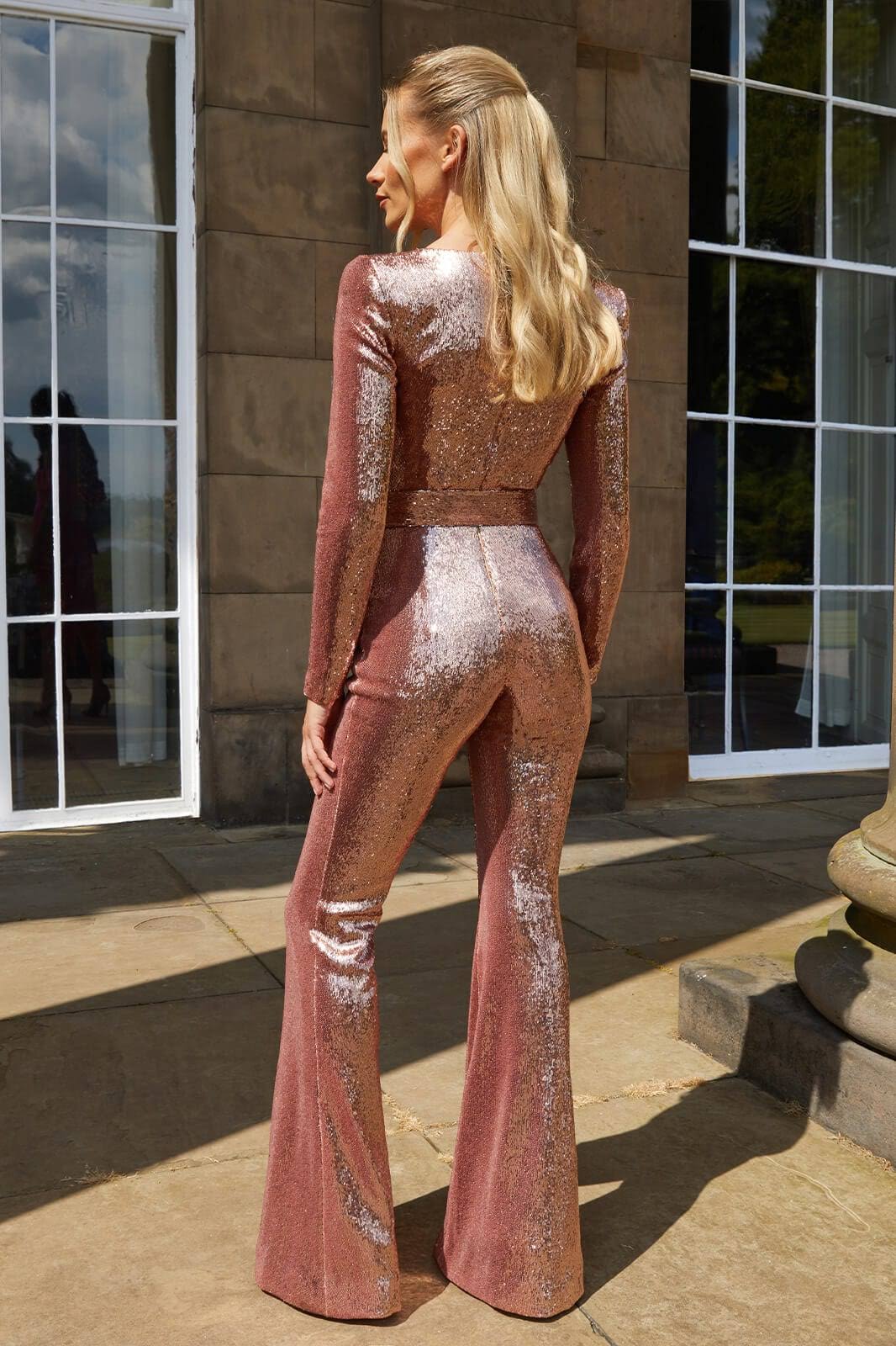 GR - Sequin Long Sleeve Jumpsuit