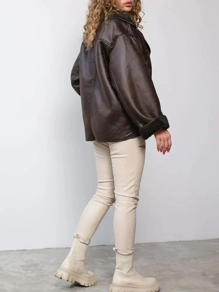 GR | Vintage leather jacket for women