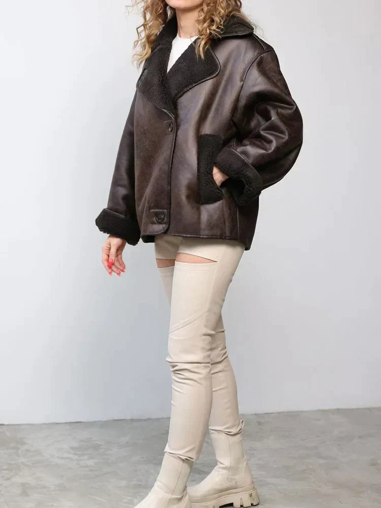 GR | Vintage leather jacket for women
