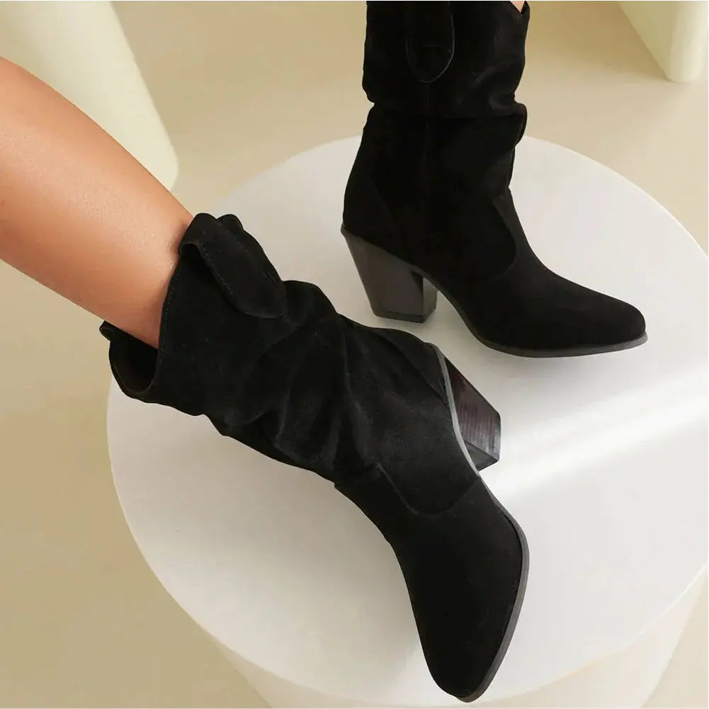 GR - Women's Western Cowboy Style Retro Fashion Boots
