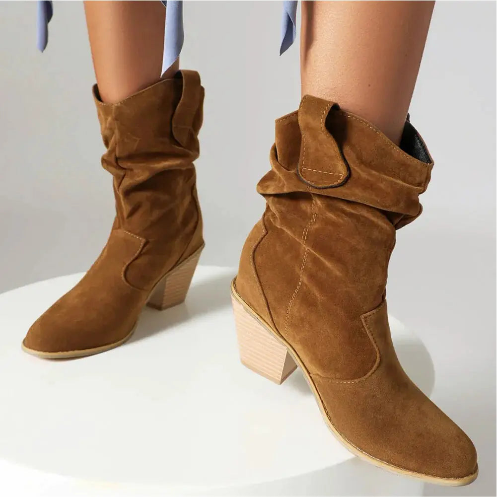 GR - Women's Western Cowboy Style Retro Fashion Boots