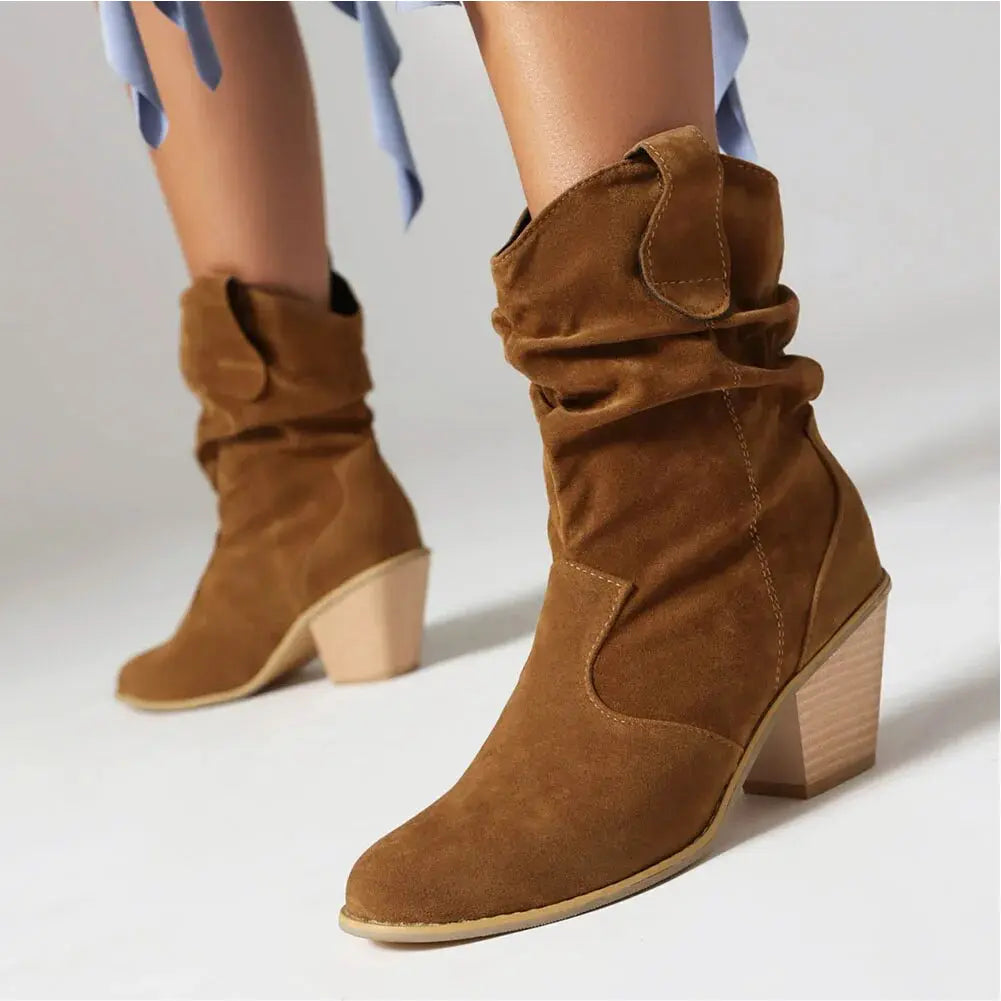 GR - Women's Western Cowboy Style Retro Fashion Boots