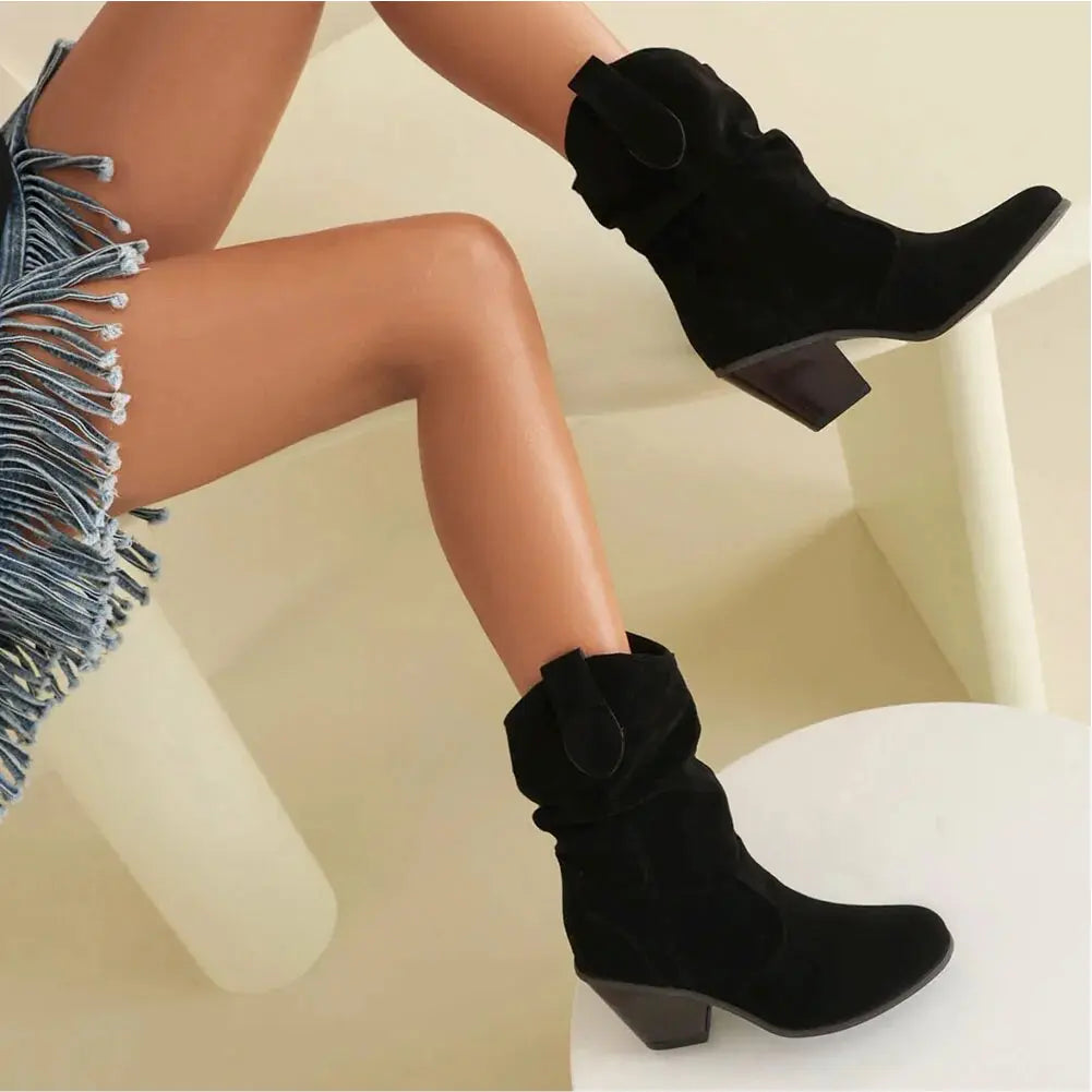 GR - Women's Western Cowboy Style Retro Fashion Boots