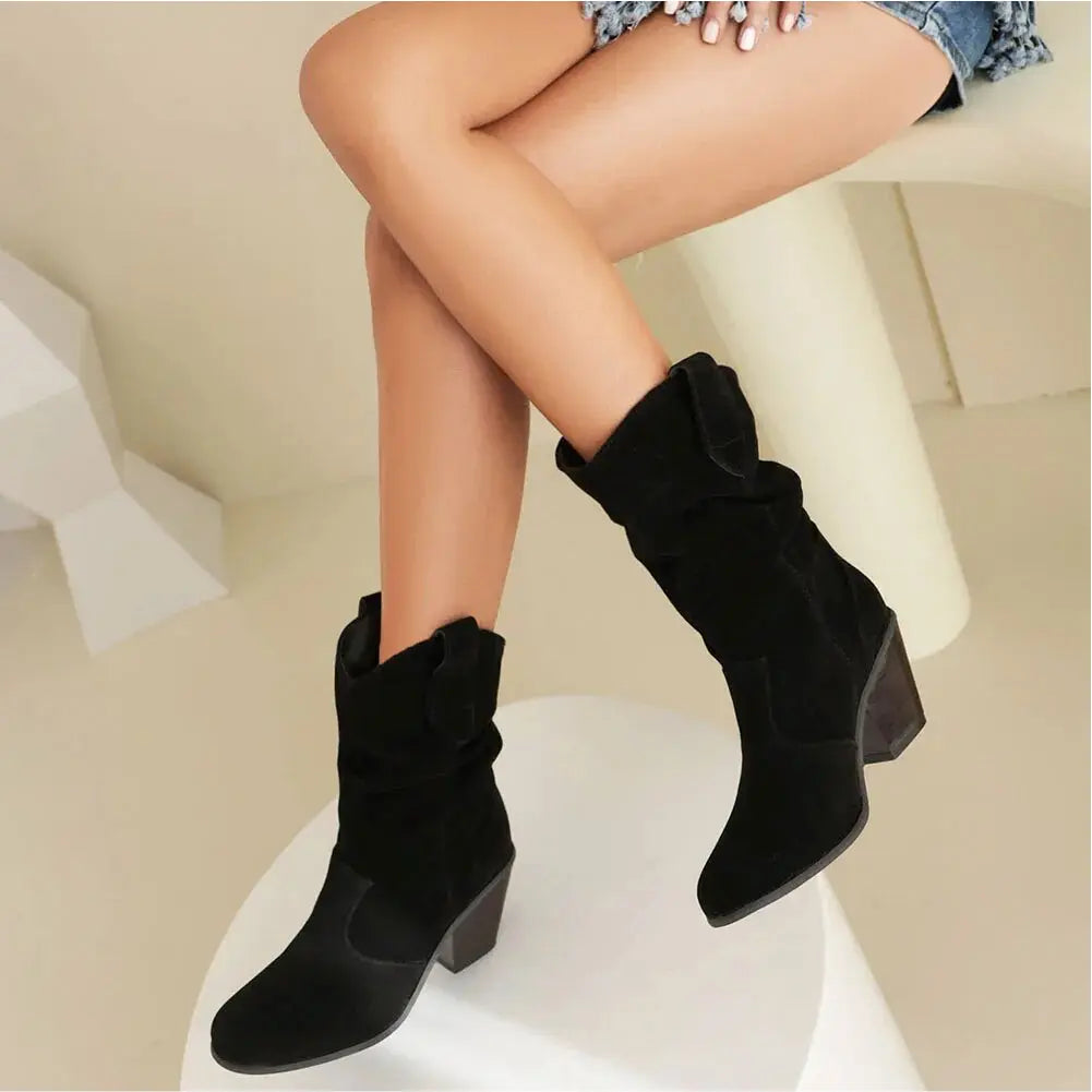 GR - Women's Western Cowboy Style Retro Fashion Boots