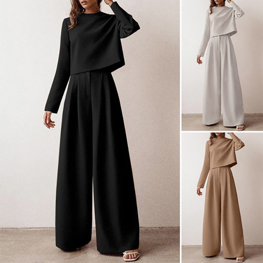 GR | Long-sleeved and wide-leg trousers for women