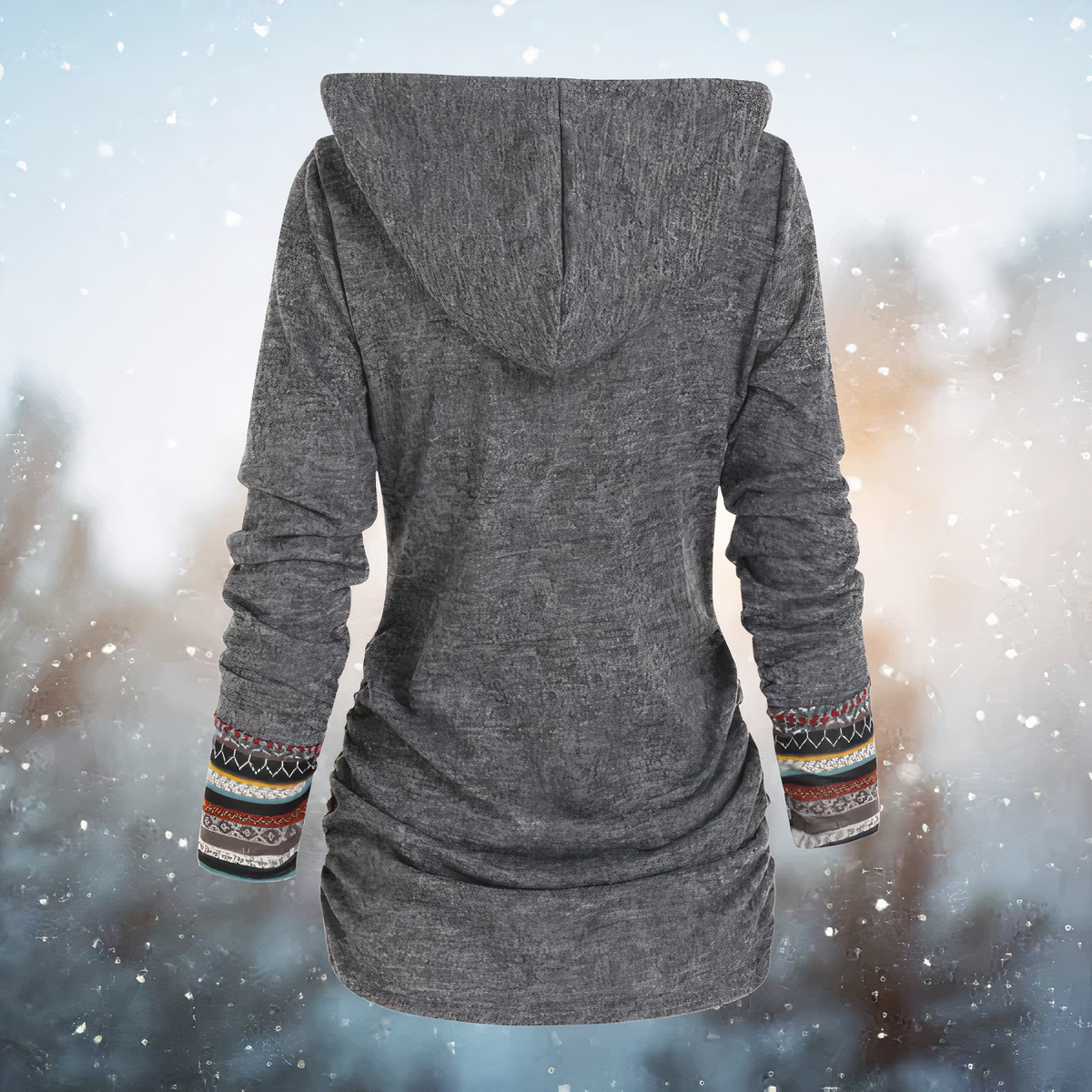 GR - Stylische Tribal-Pullover Mit Kapuze