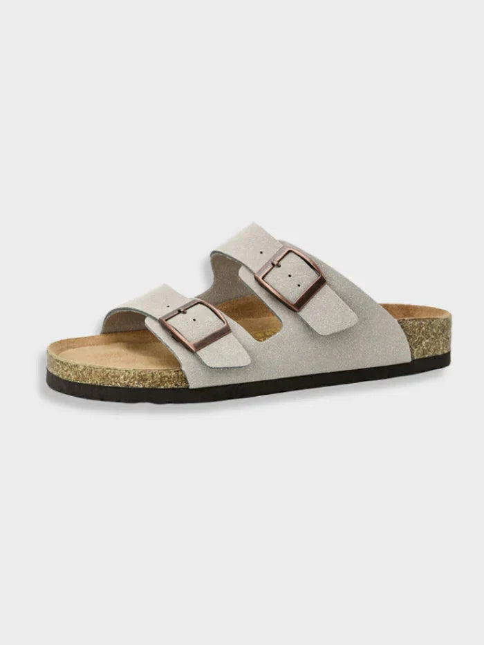GR | Casual Two Strap Leather Sandals for Women