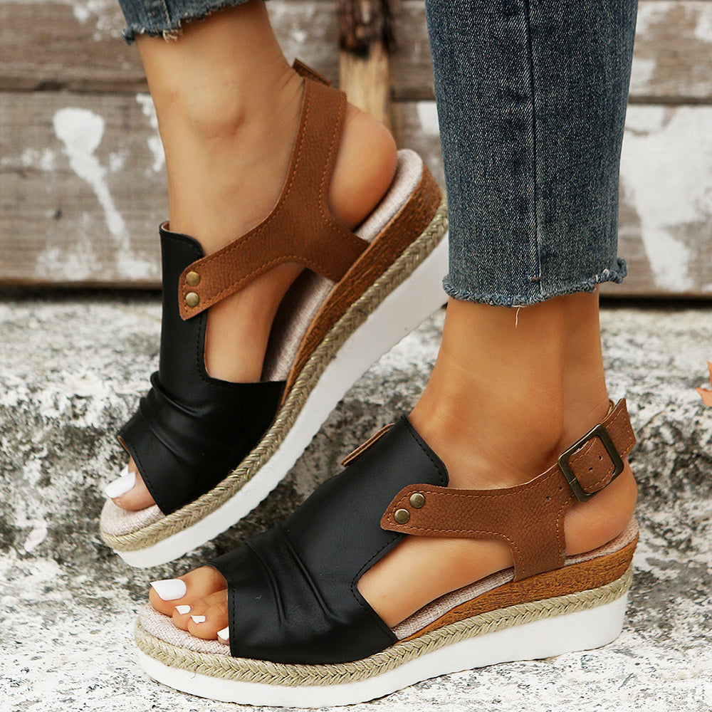GR | New casual women's sandals with thick soles and fish mouth