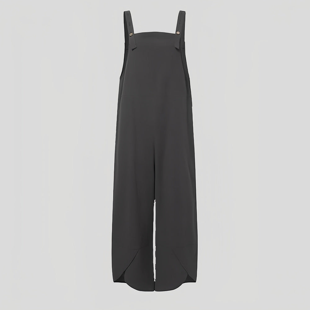 GR | Casual, loose-fitting solid-color jumpsuit for women