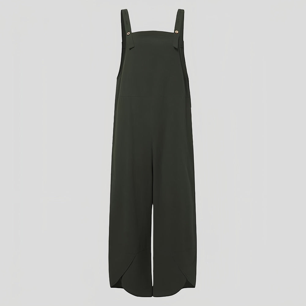 GR | Casual, loose-fitting solid-color jumpsuit for women