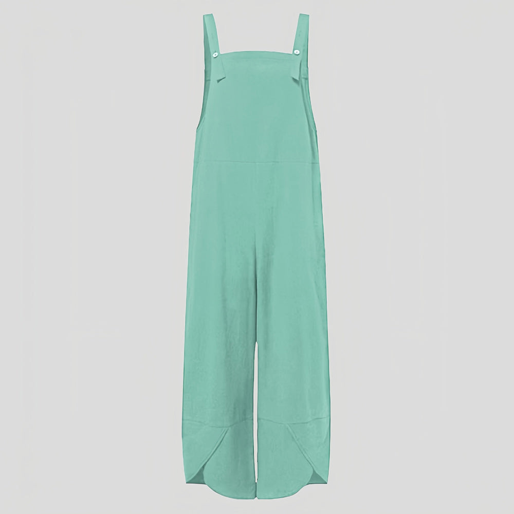 GR | Casual, loose-fitting solid-color jumpsuit for women