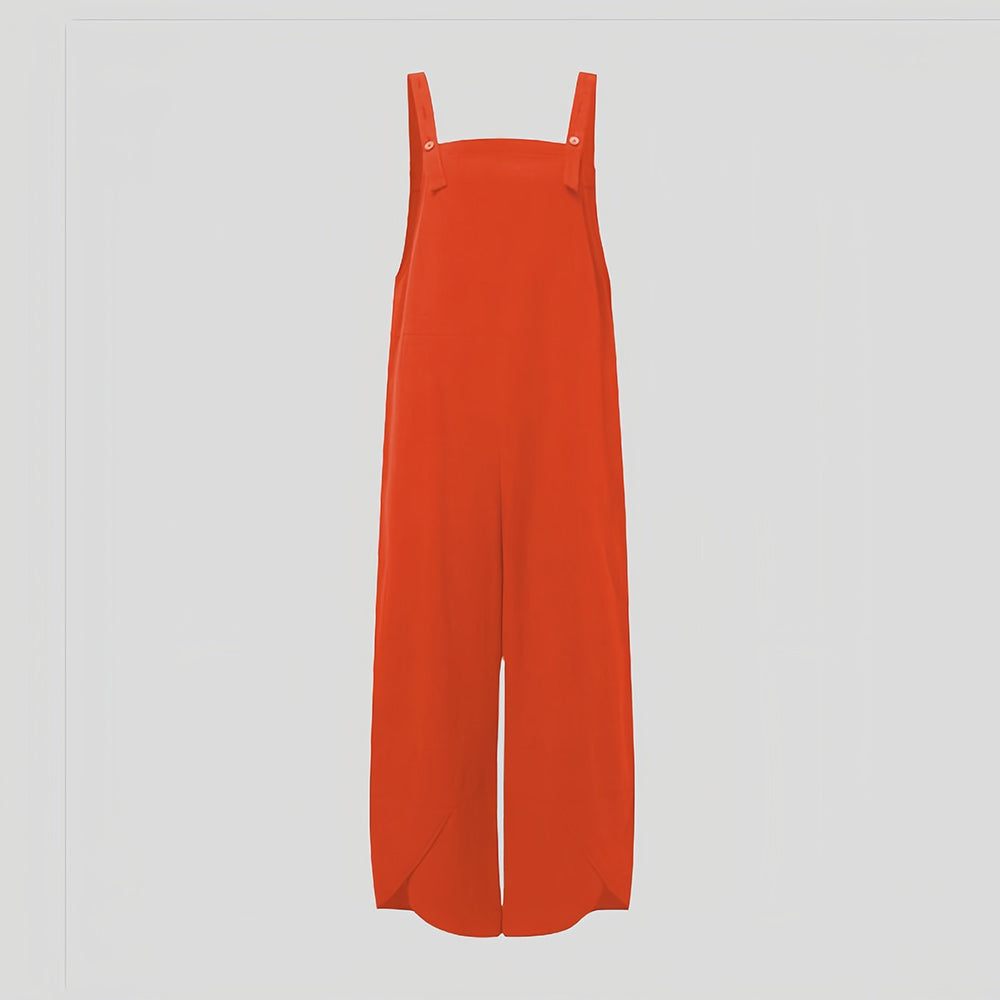 GR | Casual, loose-fitting solid-color jumpsuit for women