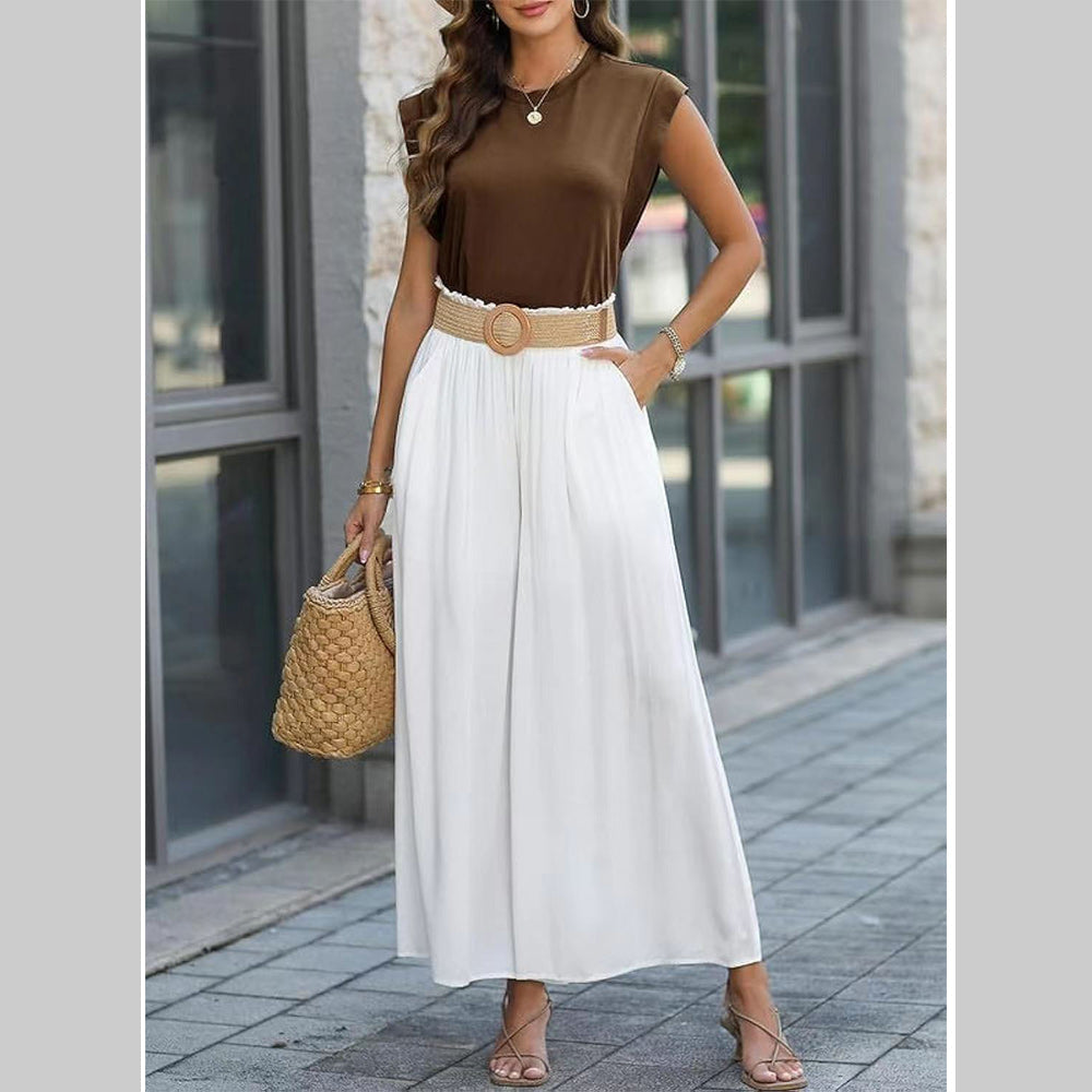 GR | Women's Spring and Summer Round Neck Sleeveless T-Shirt