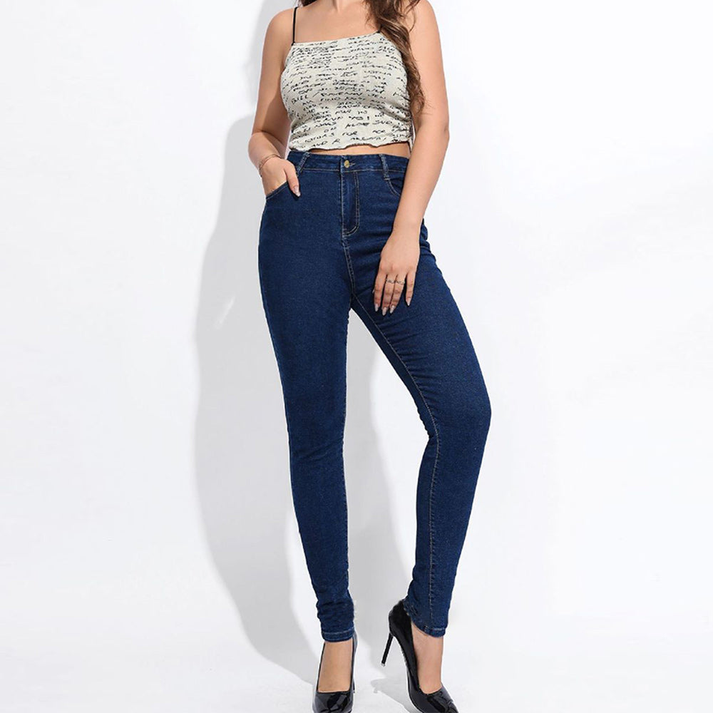 GR | Jeans Mit Hoher Taille, Schlankmachend, Hochelastisch, Po-Lifting, Röhrenjeans