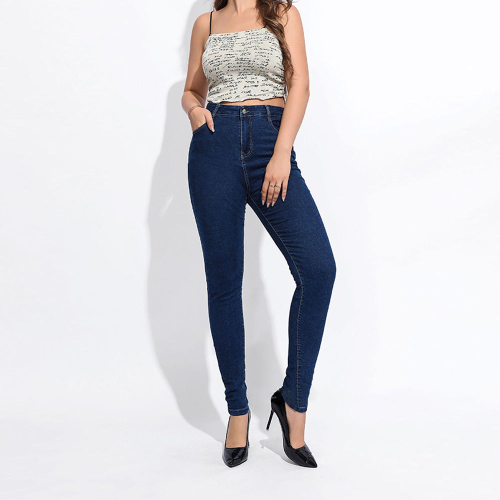 GR | Jeans Mit Hoher Taille, Schlankmachend, Hochelastisch, Po-Lifting, Röhrenjeans