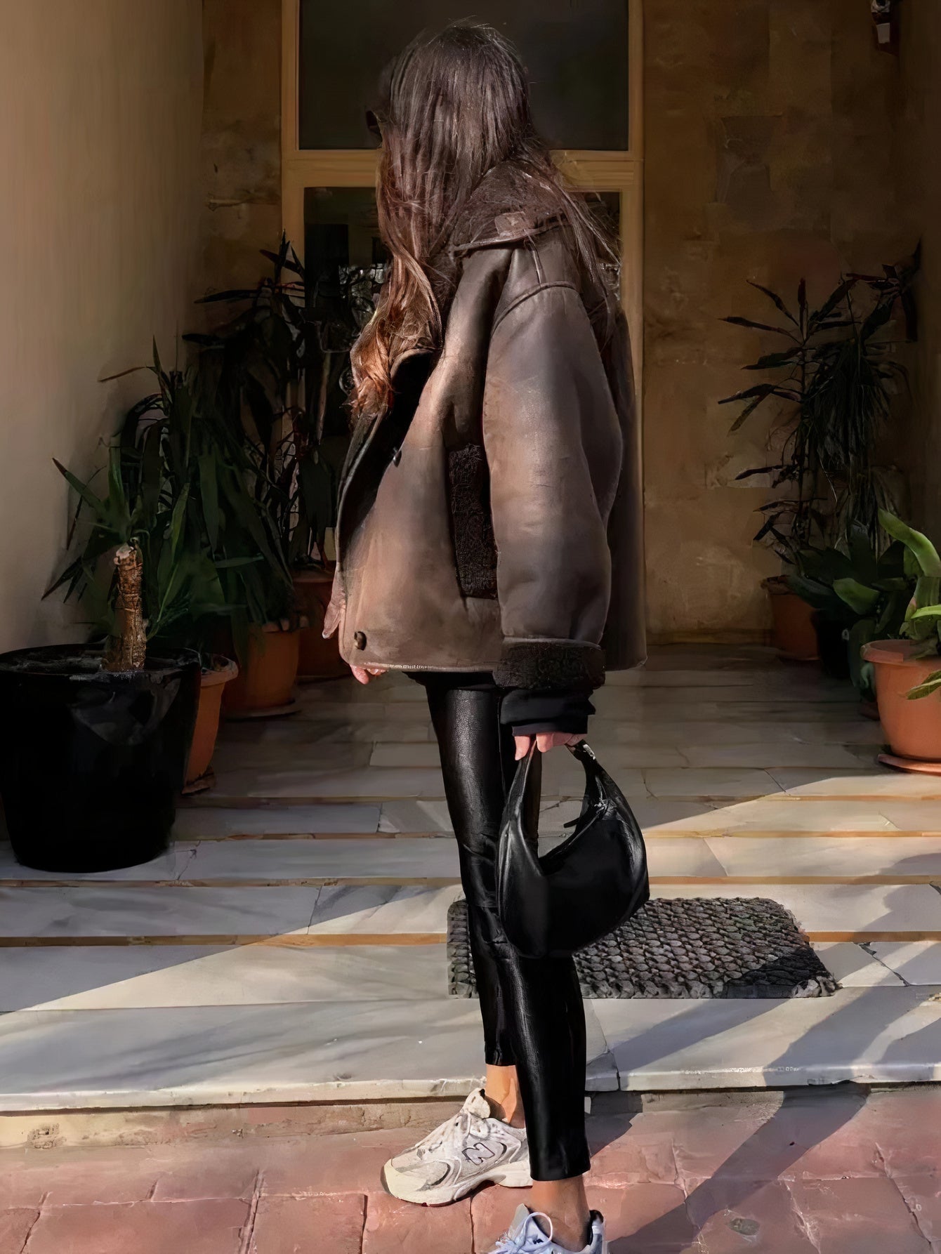 GR | Classic Short Leather Jacket Women's