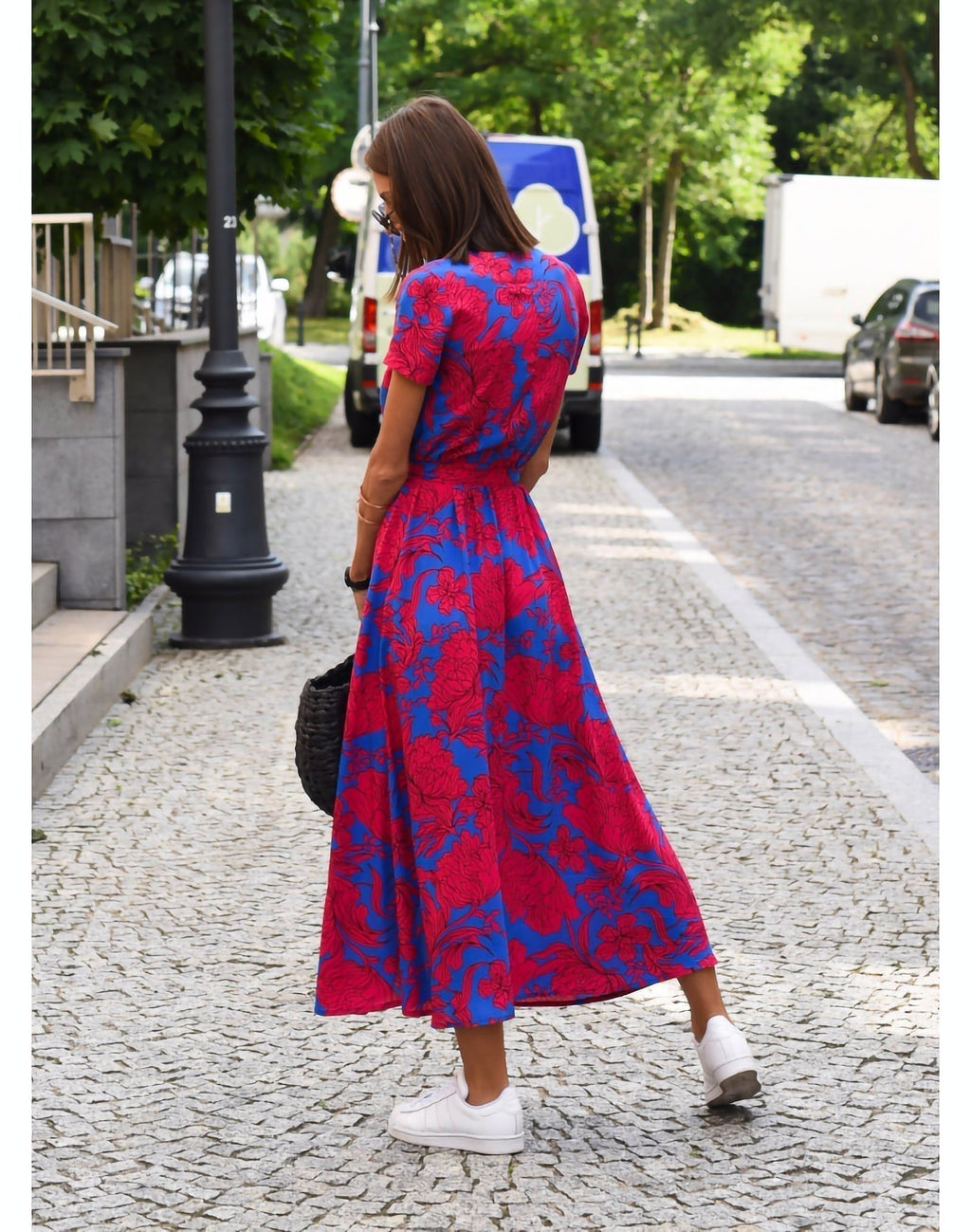 GR | V-neck wrap maxi dress