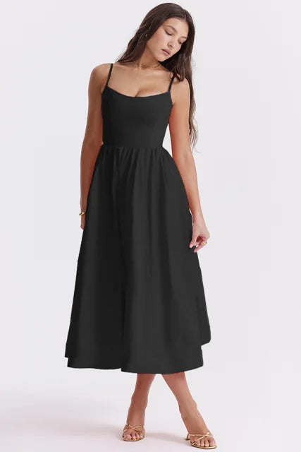 GR | Elegantes Midi-Kleid aus Leinen