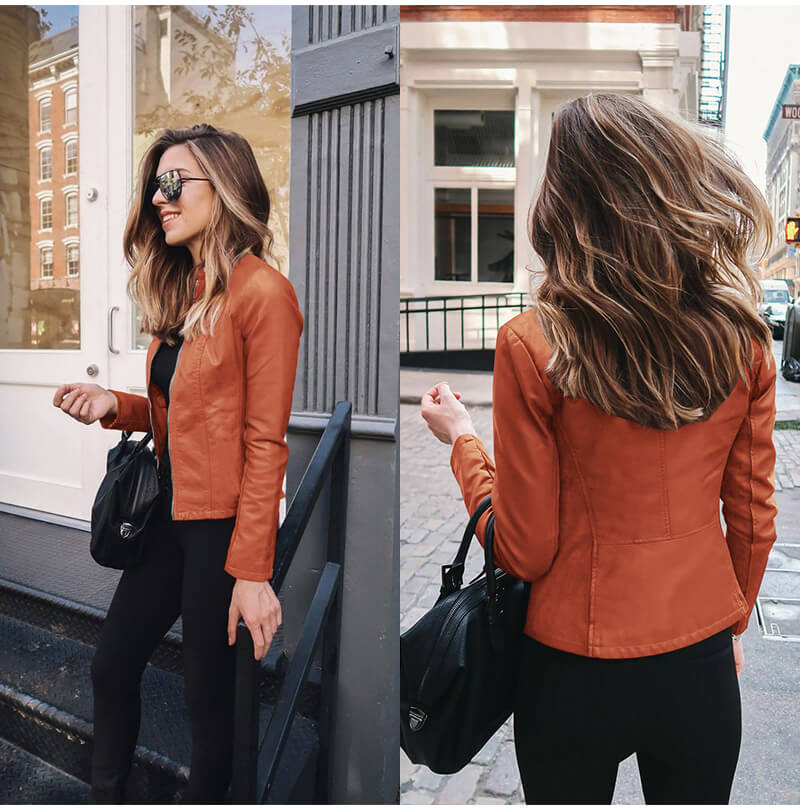 GR | Elegant leather jacket for women.