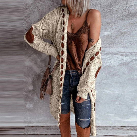 GR | Modische Strickjacke mit Kapuze