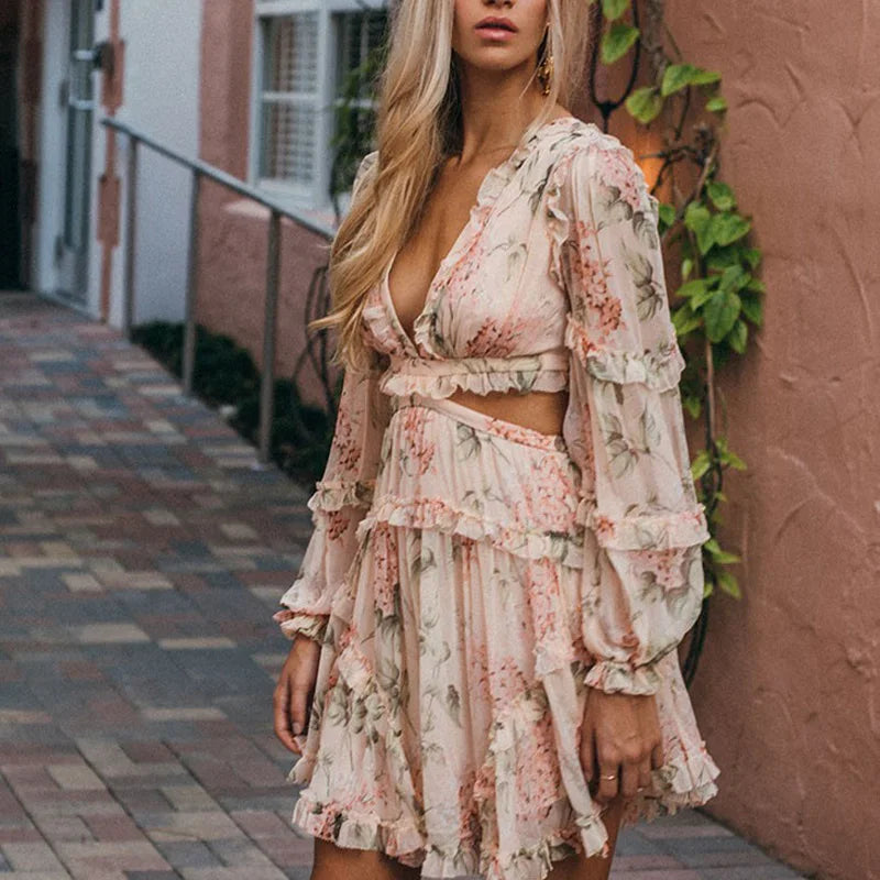 with a cutout at the waist